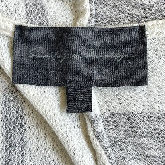 Sunday in Brooklyn Open-Front Cardigan Sweater Top Women Size M Off-White Gray - Picture 5 of 10